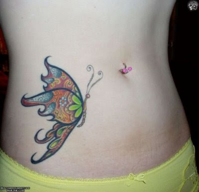 Unique Batterfly Tattoo for Girl