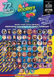 hoorrey x fest raya wtc kl 100 artis acara 72 jam tanpa henti shopping raya