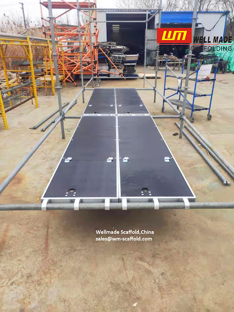 scaffold trapdoor platform aluminium planks with plywood boards - Wellmade