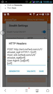 Etisalat 60MB cheat Using AnonyTun VPN