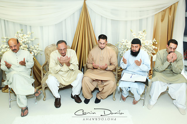 The prayer is part of the Muslim wedding ceremony