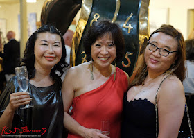 Three ladies at the party - Dali Sculptures LAUNCH at Billich Gallery - Photography by Kent Johnson for Street Fashion Sydney