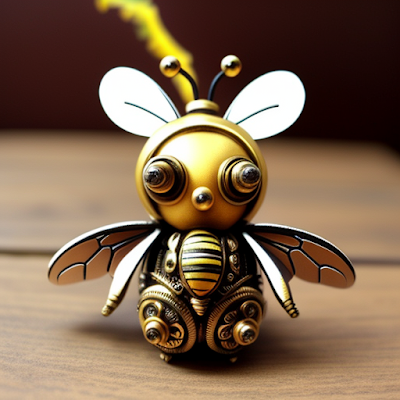 Steampunk Bee Statue Miniature 3D amazingwallpapersa blogspot com (17)