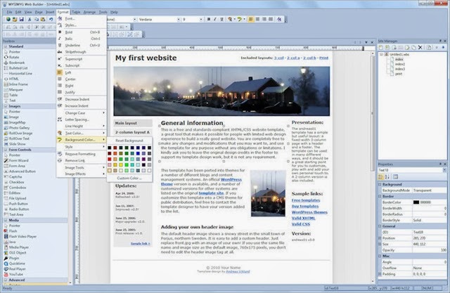 WYSIWYG Web Builder