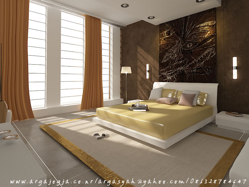  Desain  Interior  Kamar  Tidur Utama Pada Ruangan 5 5 x 4 5 m 