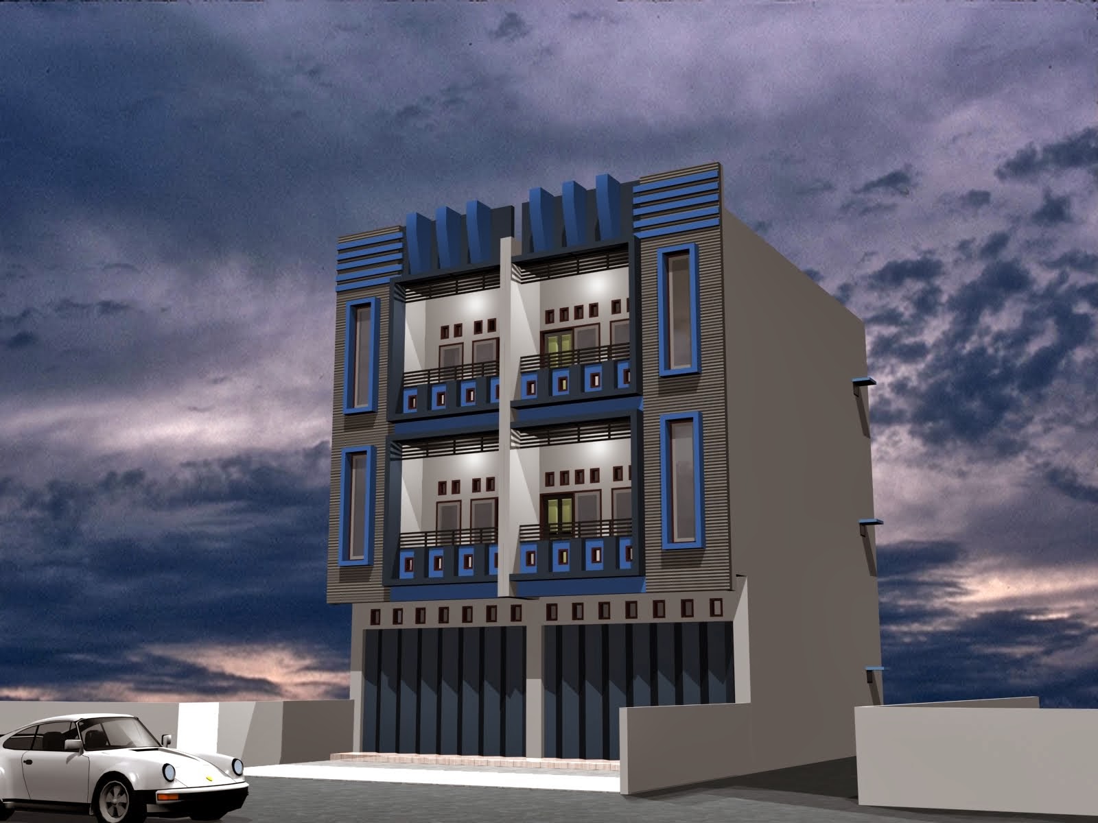Gambar Desain Ruko Minimalis 2 Lantai Terbaru - Desain Denah Rumah 