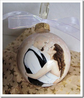 Custom Dancing Wedding Couple Ornament
