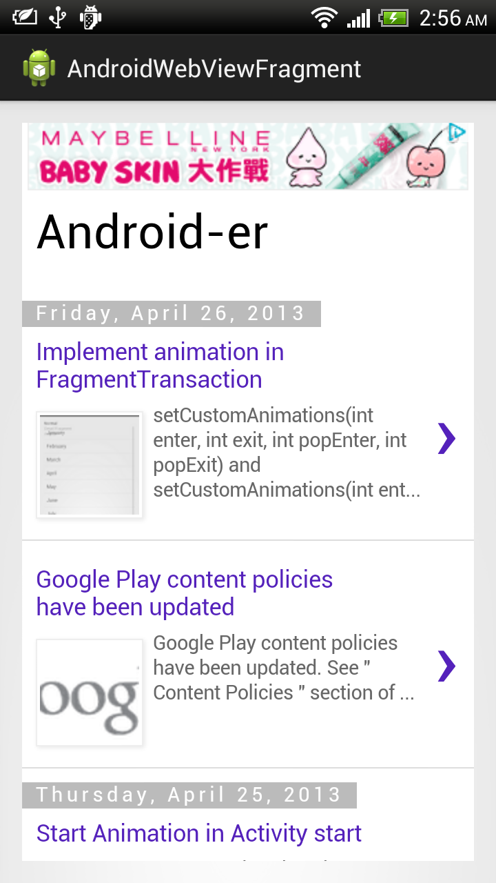 example androidwebviewfragment import android os bundle import android ...