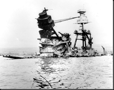 USS Arizona superstructure
