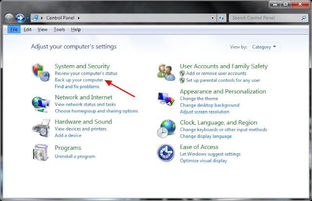 Cara Backup Windows 7