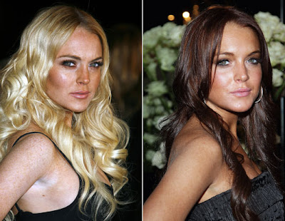 lindsay lohan hair color dark. Actress Lindsay Lohan said