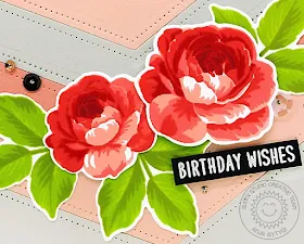 Sunny Studio Stamps: Everything's Rosy Fishtail Banners Birthday Card by Anja Bytyqi