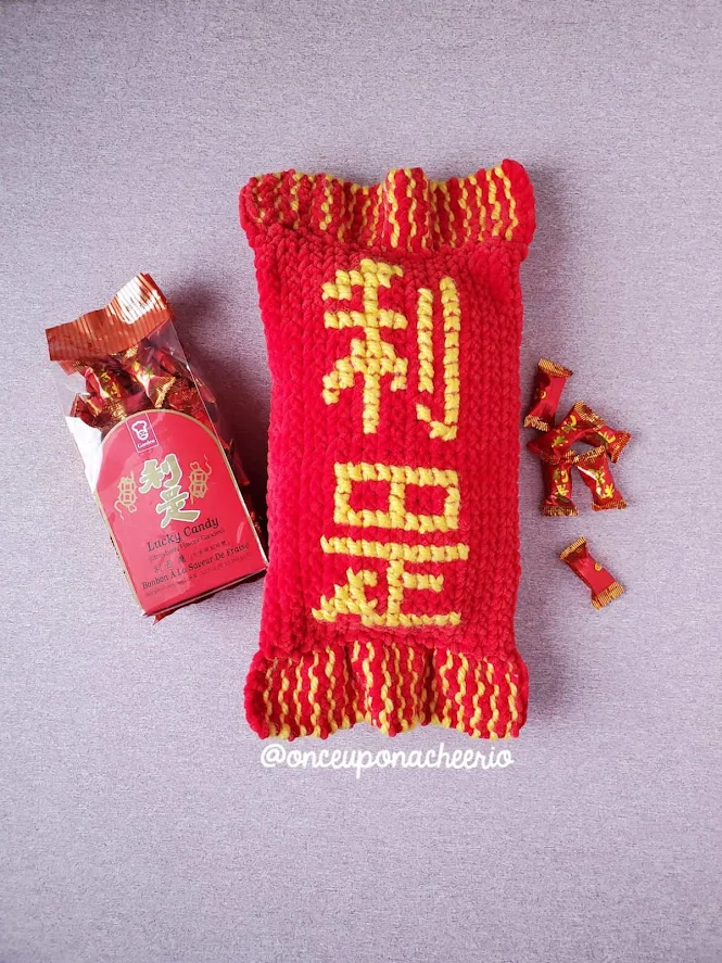 Chinese New Year Crochet Chinese Lucky Candy Lai See Tong