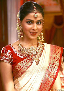 Cute And Beautiful Actress Genelia In Saree
