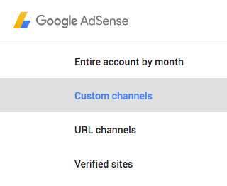 adsense custom channels