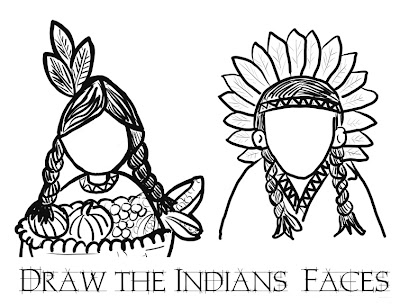 thanksgiving-indian-faces-coloring-sheet