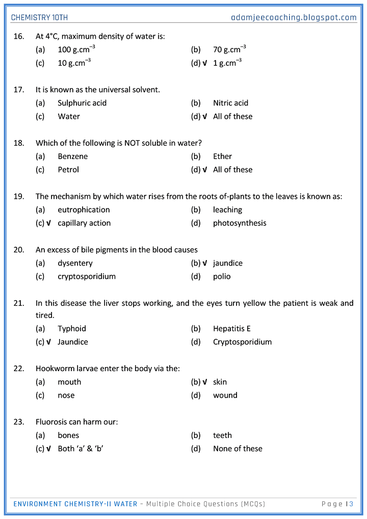 environmental-chemistry-2-water-mcqs-chemistry-10th