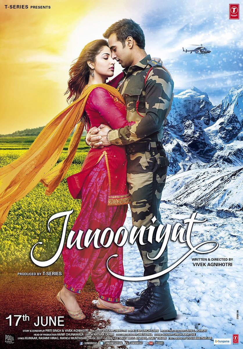 full cast and crew of bollywood movie Junooniyat 2017 wiki, Pulkit Samrat, Yami Gautam story, release date, Actress name poster, trailer, Photos, Wallapper