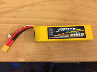 Zippy Compact 5000mah 3 S Lipo Ideal fro an E-Flight Opterra