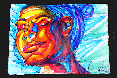 retrato portrait rotuladores markers