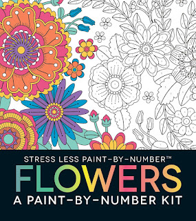 Stress Less Paint-By-Number Flowers: A Paint-By-Number Kit