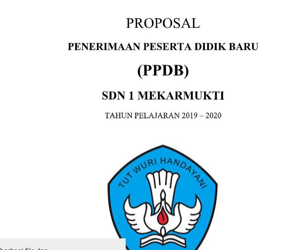 Undiuh Proposal PPDB SD Tahun Pelajaran 2019/2020, Sudah Jadi, Tinggal Edit Ms Word, https://foldersekolahku.blogspot.com/