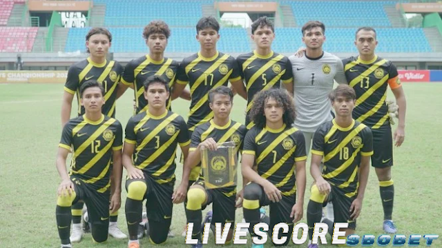 Starting XI Timnas Malaysia U-19 saat laga semifinal Piala AFF U-19 2022 melawan Timnas Vietnam U-19 yang berlangsung di Stadion Patriot Candrabhaga, Bekasi, Rabu (13/07/2022)