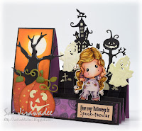 Magnolia Hear No Evil Tilda Glow in the Dark Halloween Step Card