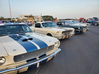 Retractable hardtop Mustang at The Hangar Party. ©Virginia Classic Mustang Inc