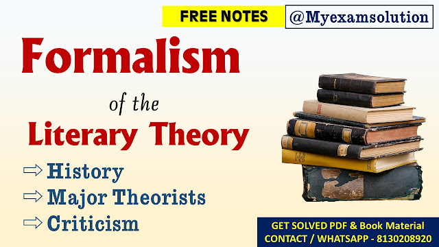 Formalism Literary Theory : Definition , Major Theorists (Free Guide)