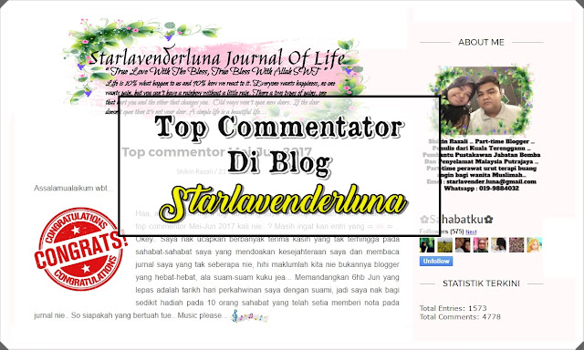 Top Commentator Di Blog Starlavenderluna