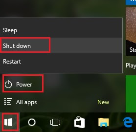 shutdown windows 10