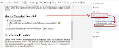 Cara Mengubah [Custom] Permalink Artikel Di Blogger