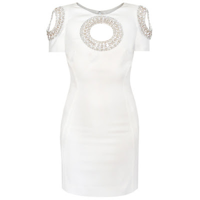 azzaro paris couture cut out circle swarovski dress