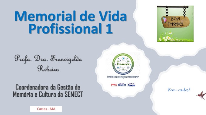 Memorial da Vida Profissional 1. Prof. Dra. Francigelda Ribeiro