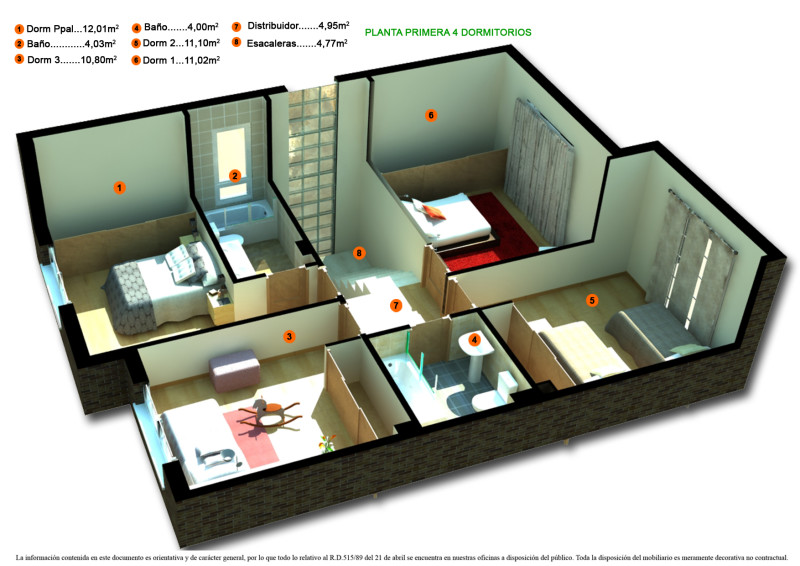 Desain 3D Denah Rumah Minimalis 2 Kamar Tidur Terbaru 2022 