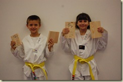 Kurtz's Tae Kwon Do--Yellow Belt Test, 26 September 2009