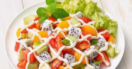 Download Contoh  Spanduk Salad  Buah  Format CDR KARYAKU