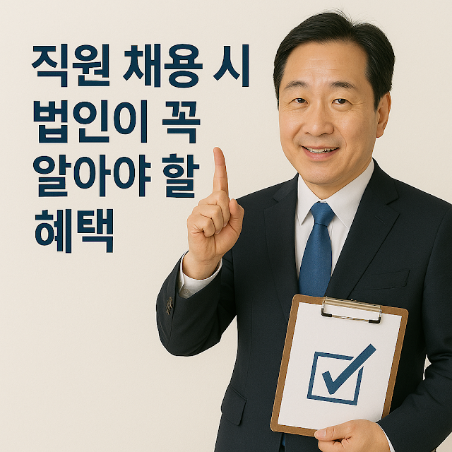 직원 채용 시 법인이 꼭 알아야 할 혜택