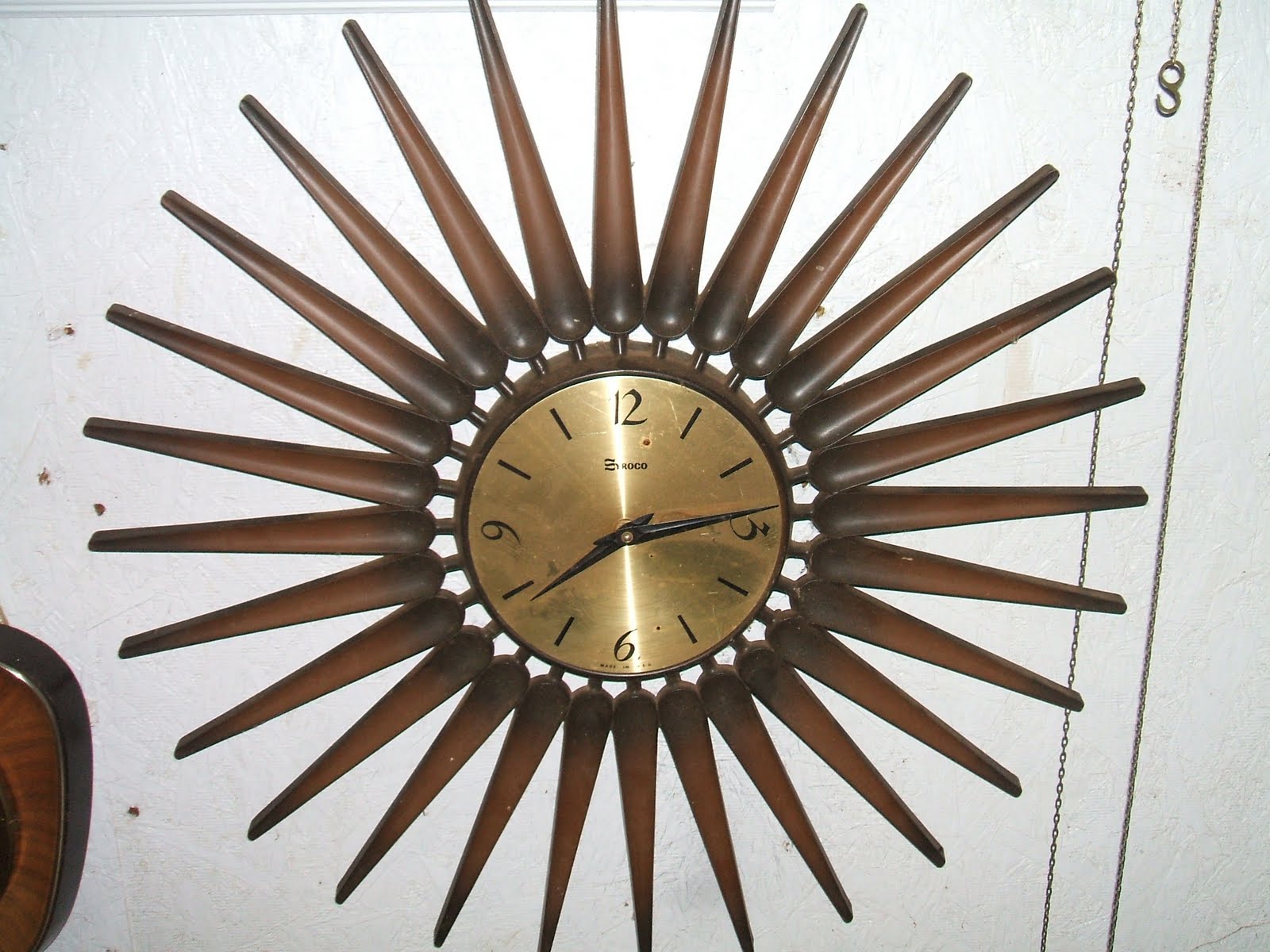  Clock Repair &amp; Gluten-Free Baking: 'Sunburst' Wall Clock ***SOLD