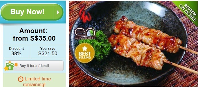  En Grill & Bar groupon offers, groupon singapore, discount