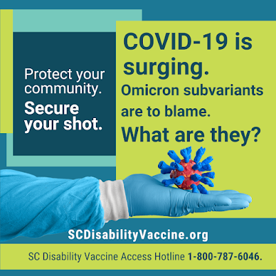 Covid-19 is surging. Omicron subvariants are to blame. What are they? SC Disability Vaccine image