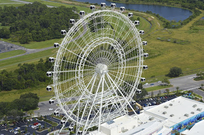 Orlando Eye vista durante voo de helicóptero