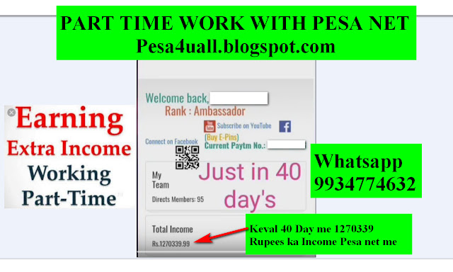 Pesa net se keval 40 Days me kiya 1270339 Rupees ka Income | Pesa net Pyament proof | Pesa Net Earning proof