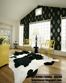 Black and white wallpaper in the interior