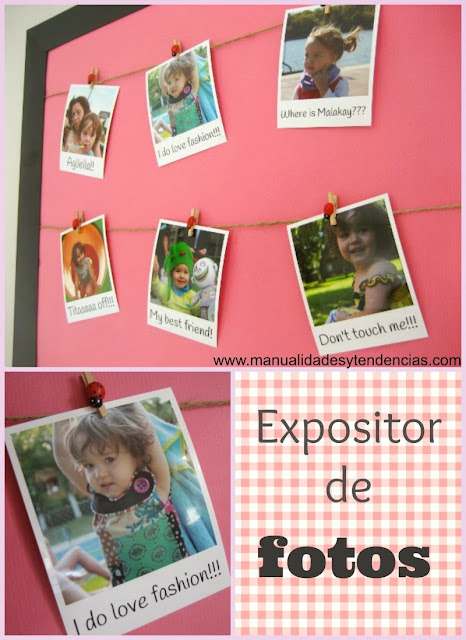 Expositor de fotos diy / photo display idea diy / pêle-mêle de photos fait maison