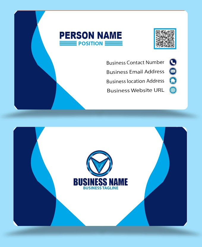 blue red visiting card design eps psd formats free download