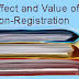 Effect and Value of Non-Registration