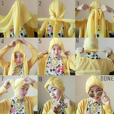 Tutorial Hijab Square Turban Jambul Khatulistiwa yang lucu dan unik terbaru dan model modern