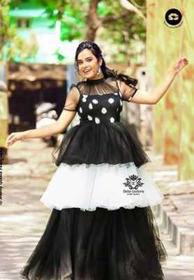 Hari Teja hot images in black transparent dress 